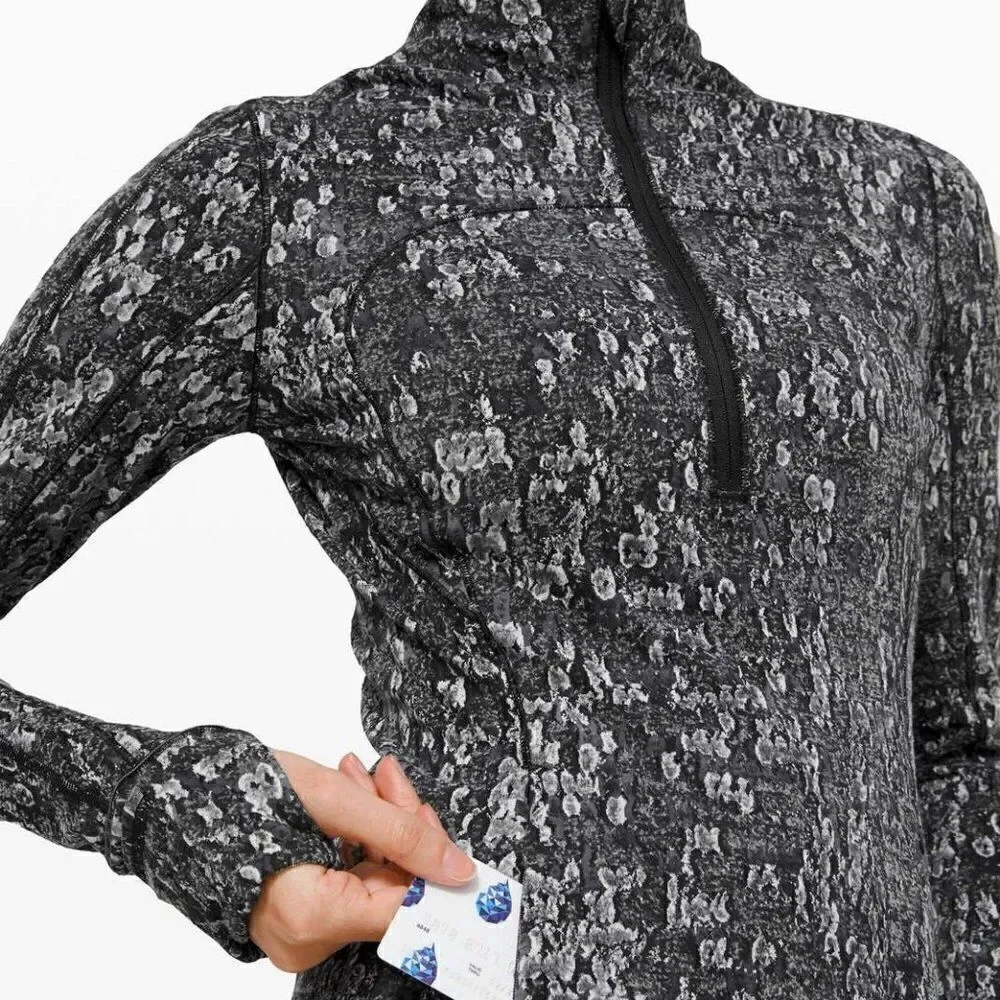 Lululemon Run Briskly 1/2 Zip Eventide Jacquard top Pullover